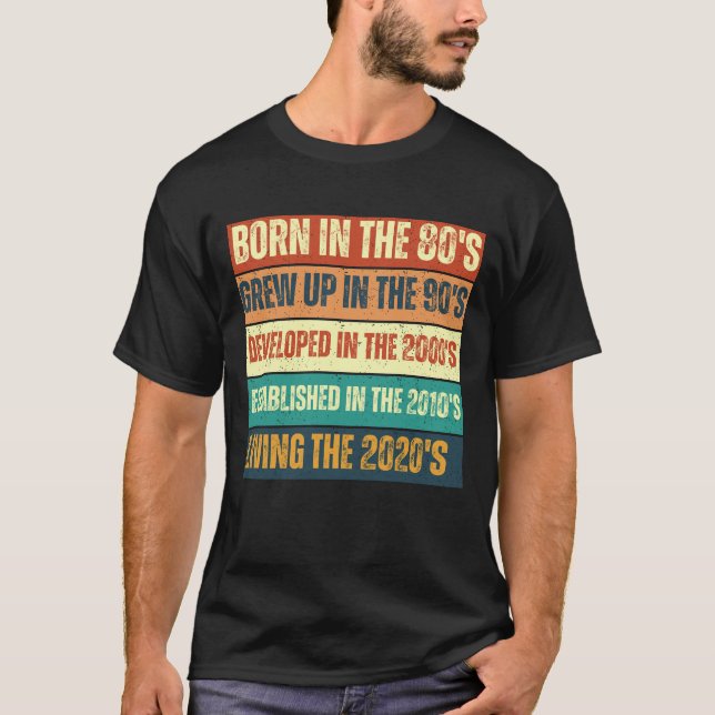 80, 90, 2000, 2010 och 2020 t shirt (Framsida)