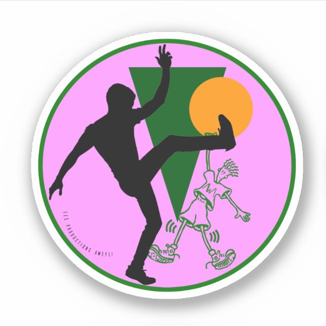 80-90-tal Fido Dido round-dekal - logotyp Aweye Klistermärken (Framsida)