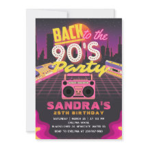 80- & 90-tals födelsedagsfest inbjudan idéer