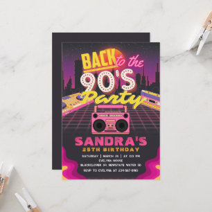 80- & 90-tals födelsedagsfest inbjudan idéer