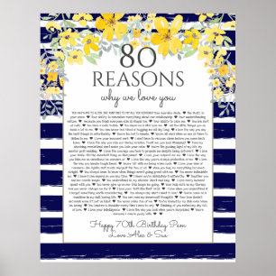 80 anledningar till att vi kärlek er gult till ma poster