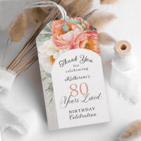 80 år älskad kvinnlig blommig 80-årsdag