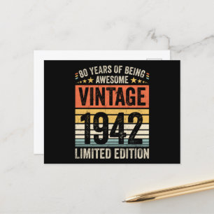 80 år av att vara fantastisk Vintage 1942 Vykort