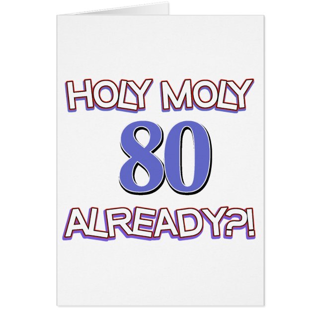 80 år design hälsningskort (Framsidan)