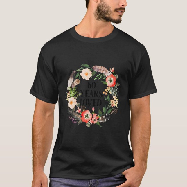 80 år gamla80th för mormor 80th t shirt (Framsida)