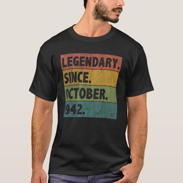 80 år gammal förklaring sedan oktober 1942 80:e fö t shirt (Framsida)