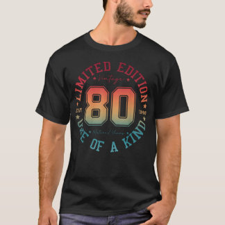 80 år gammal vintage 1946 limited edition 80:e t shirt