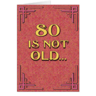 80 är inte gammala hälsningskort