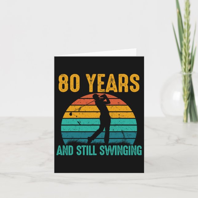 80 år och fortfarande simmar gulf 80:e födseln kort (Framsida)