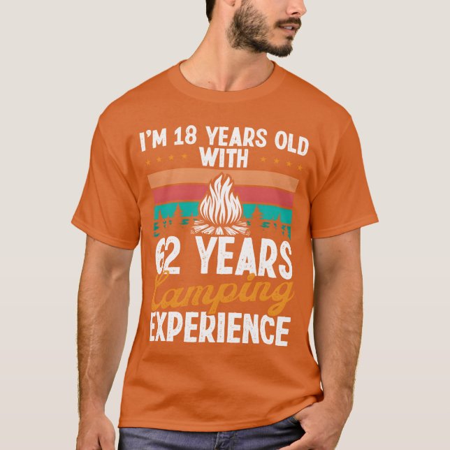 80-årig campare berg camping 80-årsdag f t shirt (Framsida)