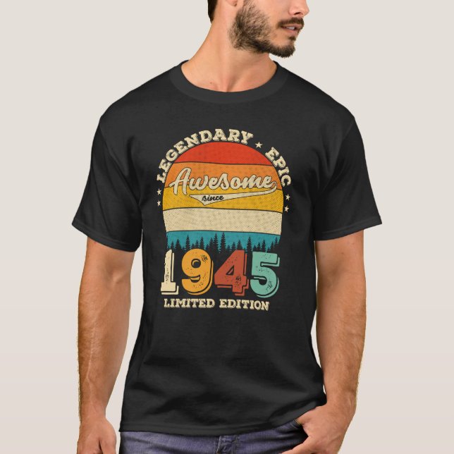 80-årig dagstidning 1945 Fantastisk 80:e födelseda T Shirt (Framsida)