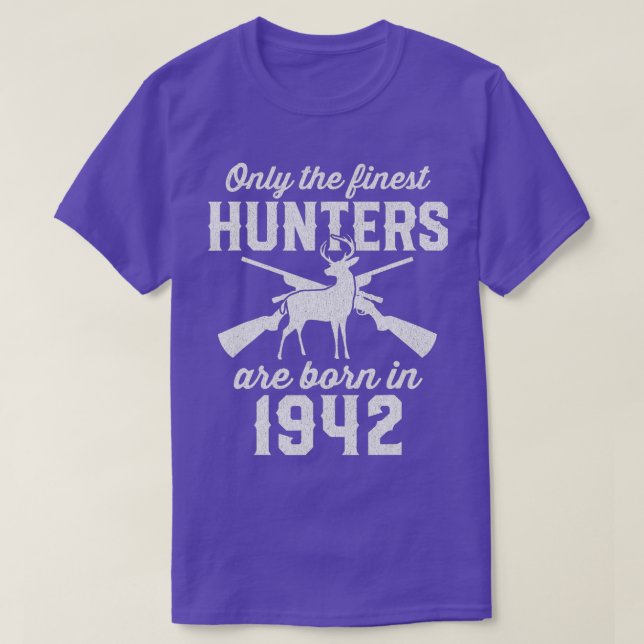 80-årig Hjort Hunter 80:e födelsedagen 1942 Jakt T Shirt (Design framsida)