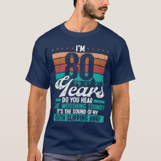 80-årig rolig att bli gammal humor födelsedagsidé t shirt