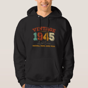80-åriga 1945 års Retro Fantastisk 80:e födelsedag Hoodie
