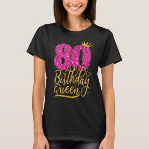 80-åriga 80-dagarsdrottningen diamant krona Rosa T Shirt