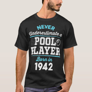 80-åriga Bassäng och Billiard Player_ 1 942 80 Bi T Shirt