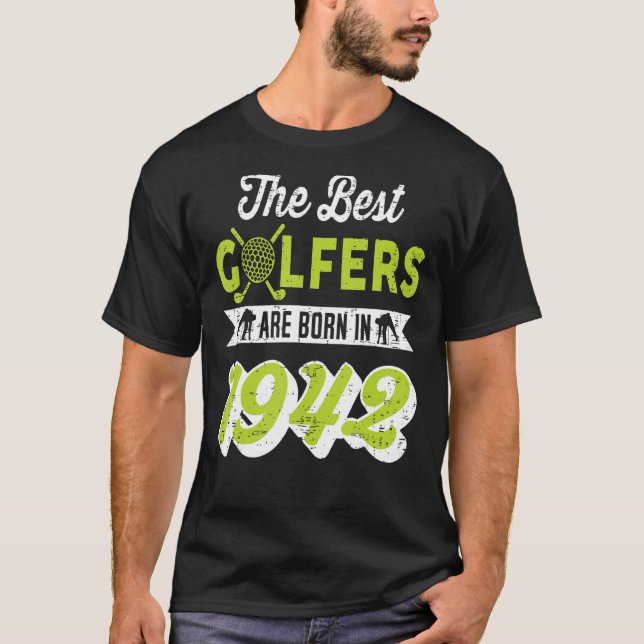 80-åriga Golfer Golfing Golf 1942 80-årsdagen T Shirt (Framsida)