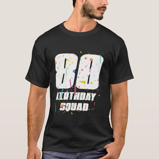 80-åriga lycklig t shirt (Framsida)