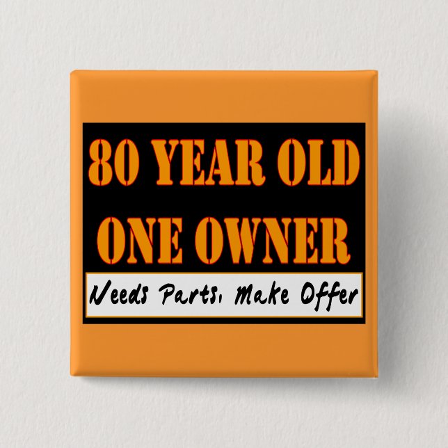 80 årigt, en ägare - behovsdelar, gör erbjudande knapp (Framsida)