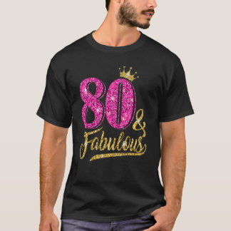 80 års ålder vid 80 års ålder och vid 80 dagars Ro T Shirt