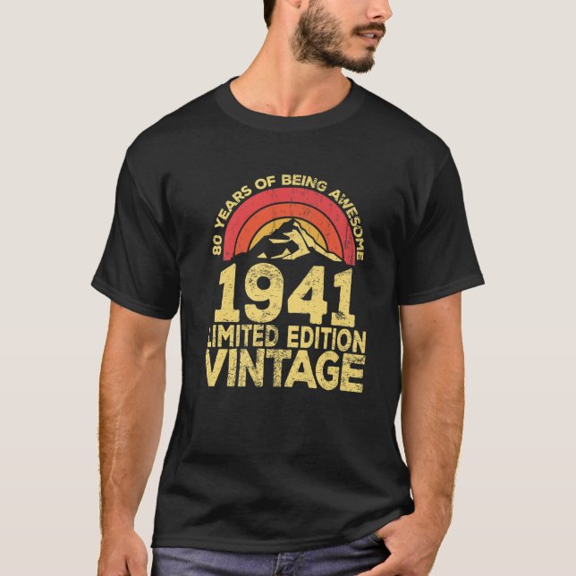 80 års ålder vid födseln av den gamla legendära re t shirt (Framsida)