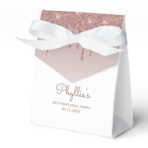 80-års födelsedag Elegant Rosa Guld Glitter Drip