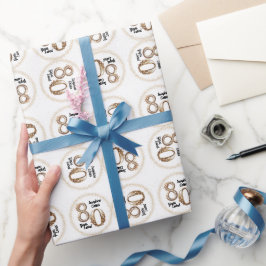 80-års födelsedags elegant fest presentpapper
