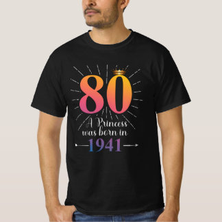 80 års födelsedagsgåva t shirt