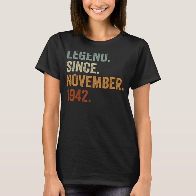 80 års gammal förklaring sedan november 1942 80:e  t shirt (Framsida)