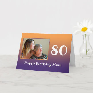 80 års gammal textfotomall för 80 år i mamma kort