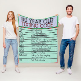 80 års gammal textilindustri vid födelsedag fleecefilt