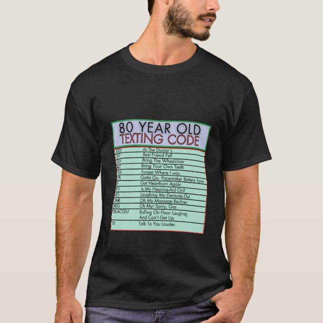 80 års gammal textilindustri vid födelsedag t shirt (Framsida)