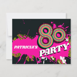 80 års Party-födelsedag eller händelsåterställare  Inbjudningar