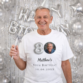 80-års silverfoto t shirt