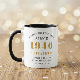 80-årsdag 1946 Lägg till namn Elegant Mugg