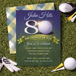 80-årsdag golf tema inbjudningar