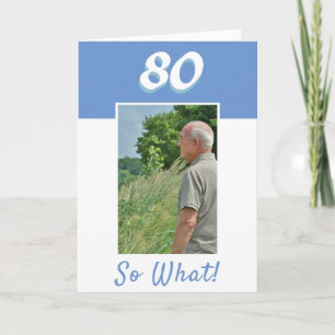 80-årsdag Motiverande Foto Födelsedag Kort