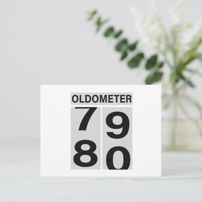 80-årsdag Oldometer Meddelande Vykort (Stående Fram)