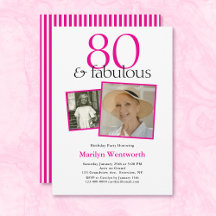 80-årsdag Rosa typografi 2 Foto