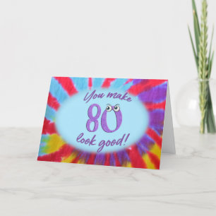 80-årsdag slips ram kort