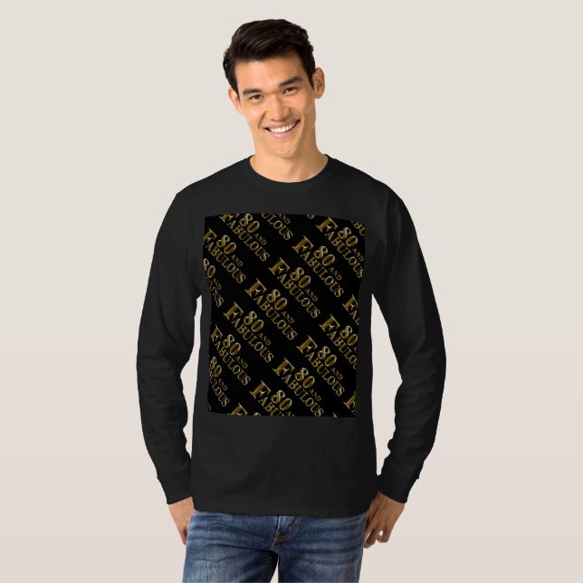 80-årsdag  t shirt (Hel framsida)