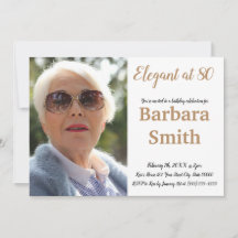 80-årsdagars Elegant vid 80 Anpassa foto