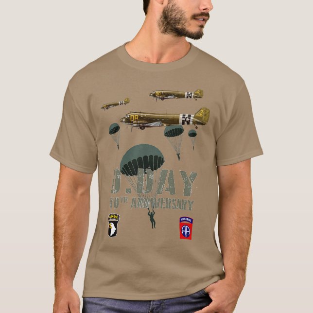 80-årsdagen Allied Landing Day WWII T Shirt (Framsida)