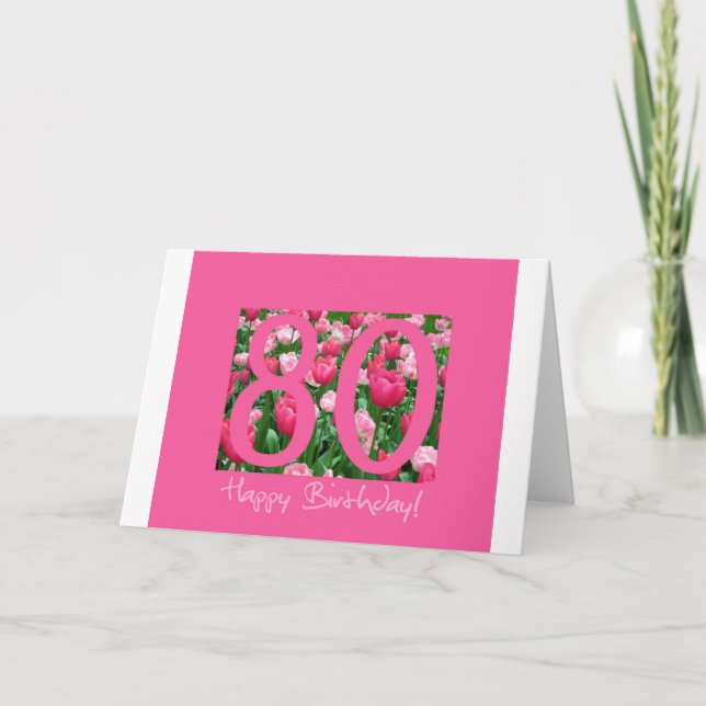 80-årsdagen hälsning kort (Framsida)