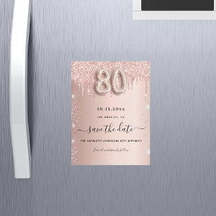 80-årsdagen ro glitter spara datum magneter