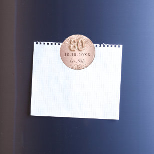 80-årsdagen ro guld  spara datumet magnet