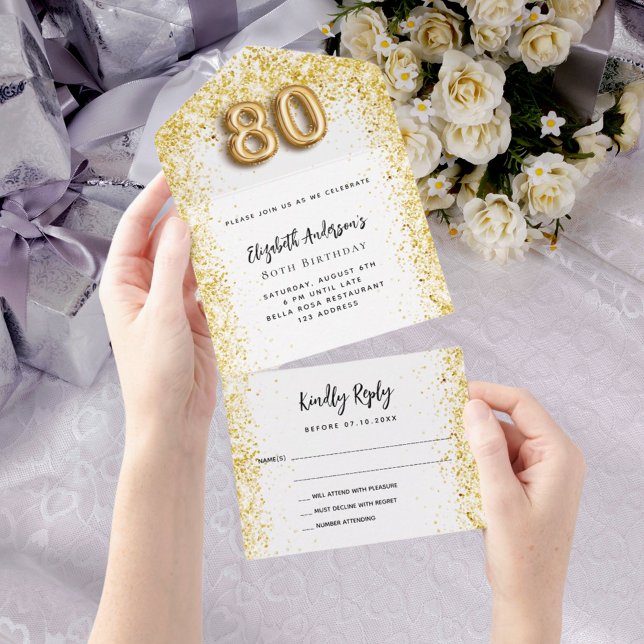 80-årsdagen vit guld party OSA (Skapare uppladdad)