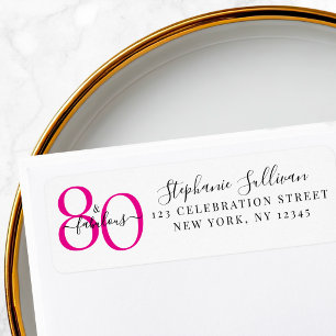 80-årsfest Returadressetikett Returadress Etikett