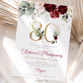 80-årsfirande Elegant milstolpsinbjudan OSA Kort