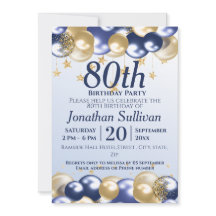 80-årsfirande Navy Guld Ballonger Party